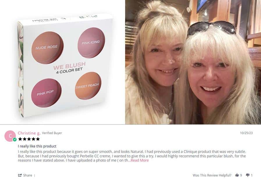 two women with we blush 4 color set