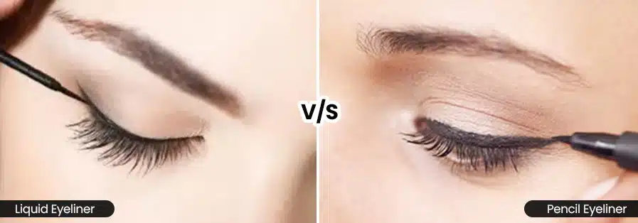 Liquid eyeliner vs Pencil eyeliner