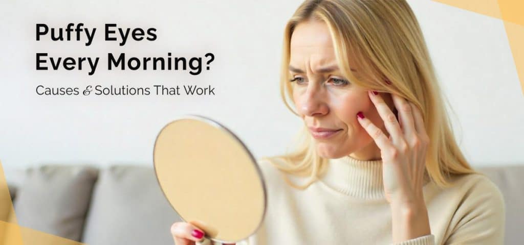 Get rid of puffy eyes in the morning