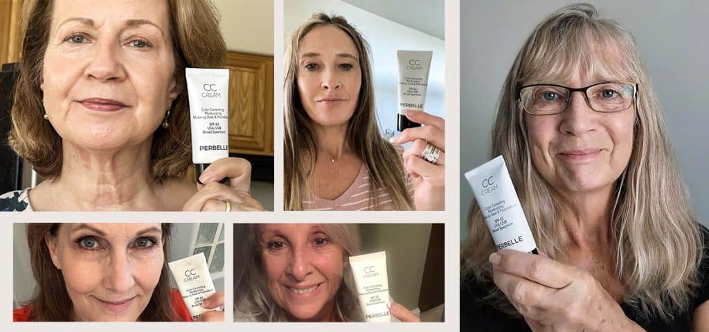 women holding Perbelle cc cream