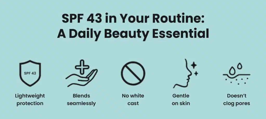 benefits of SPF 43 in daily skincare