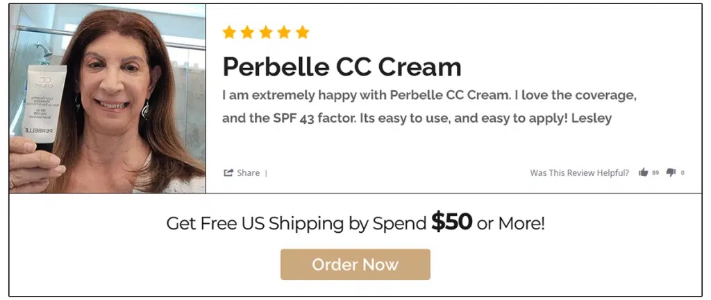 customer review of Perbelle CC Cream SPF 43