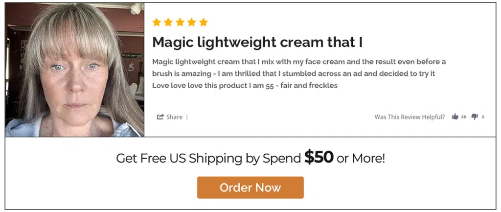 Customer review and offer