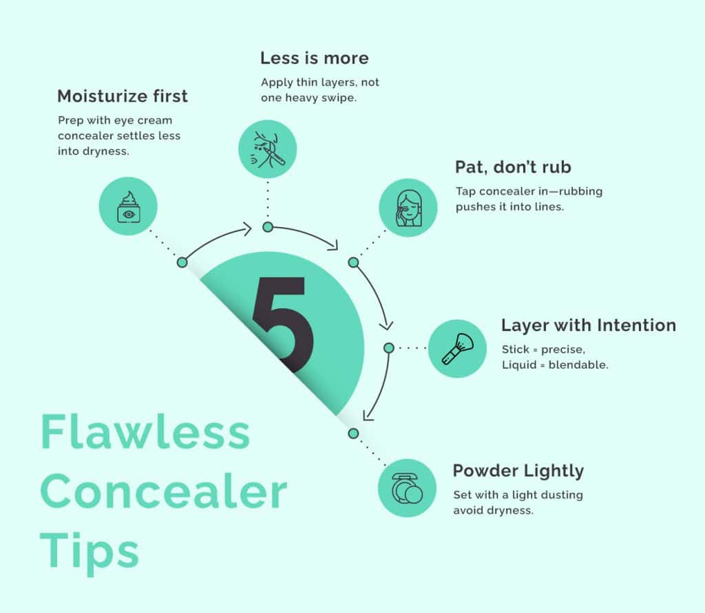 Flawless concealer tips