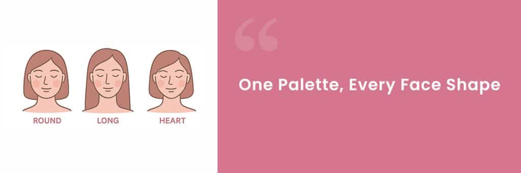 Blush palette for all face shapes