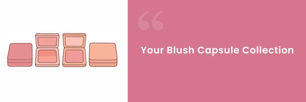 Compact blush capsule collection palette