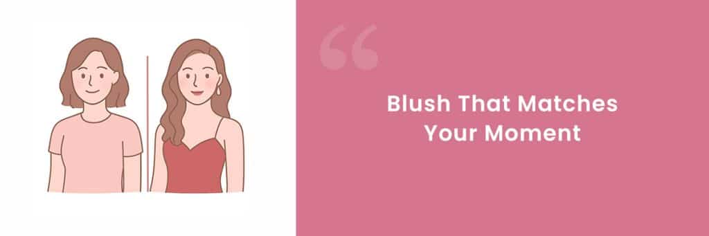 Blush shades matching different skin tones
