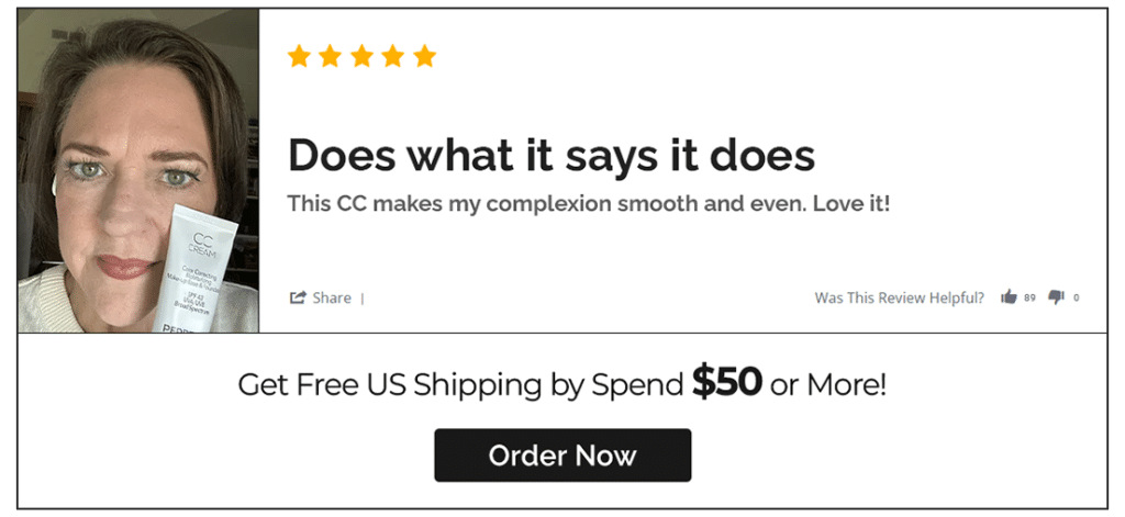 Customer review CC cream