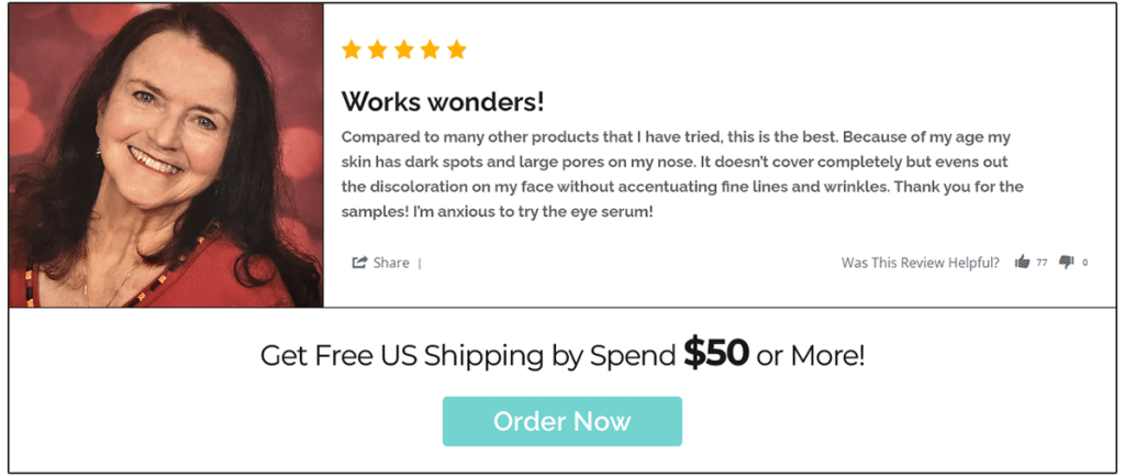 Happy customer CC cream review