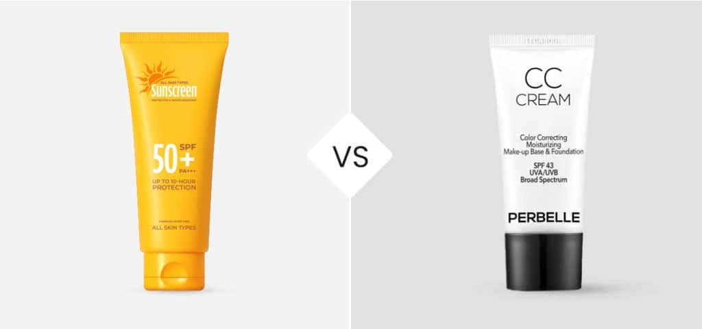 Sunscreen versus CC cream