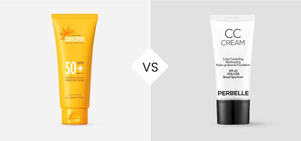 Sunscreen versus CC cream