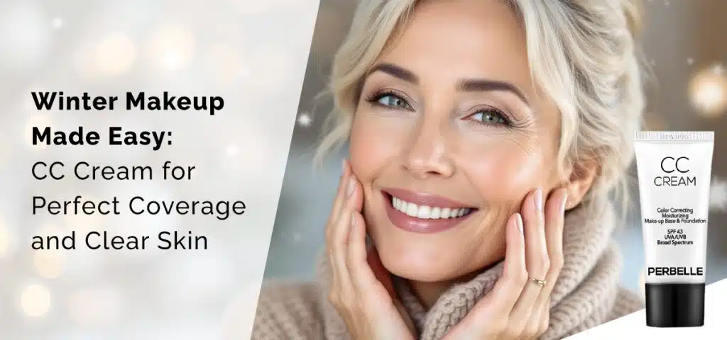 winter makeup with CC cream