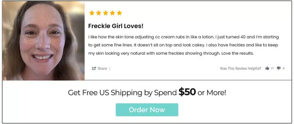 Customer review CC cream