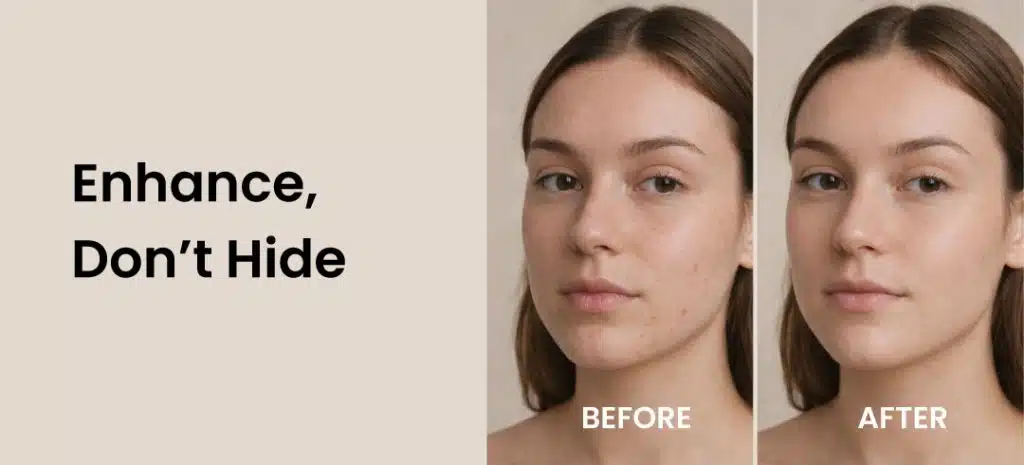 Before and after skin enhancement